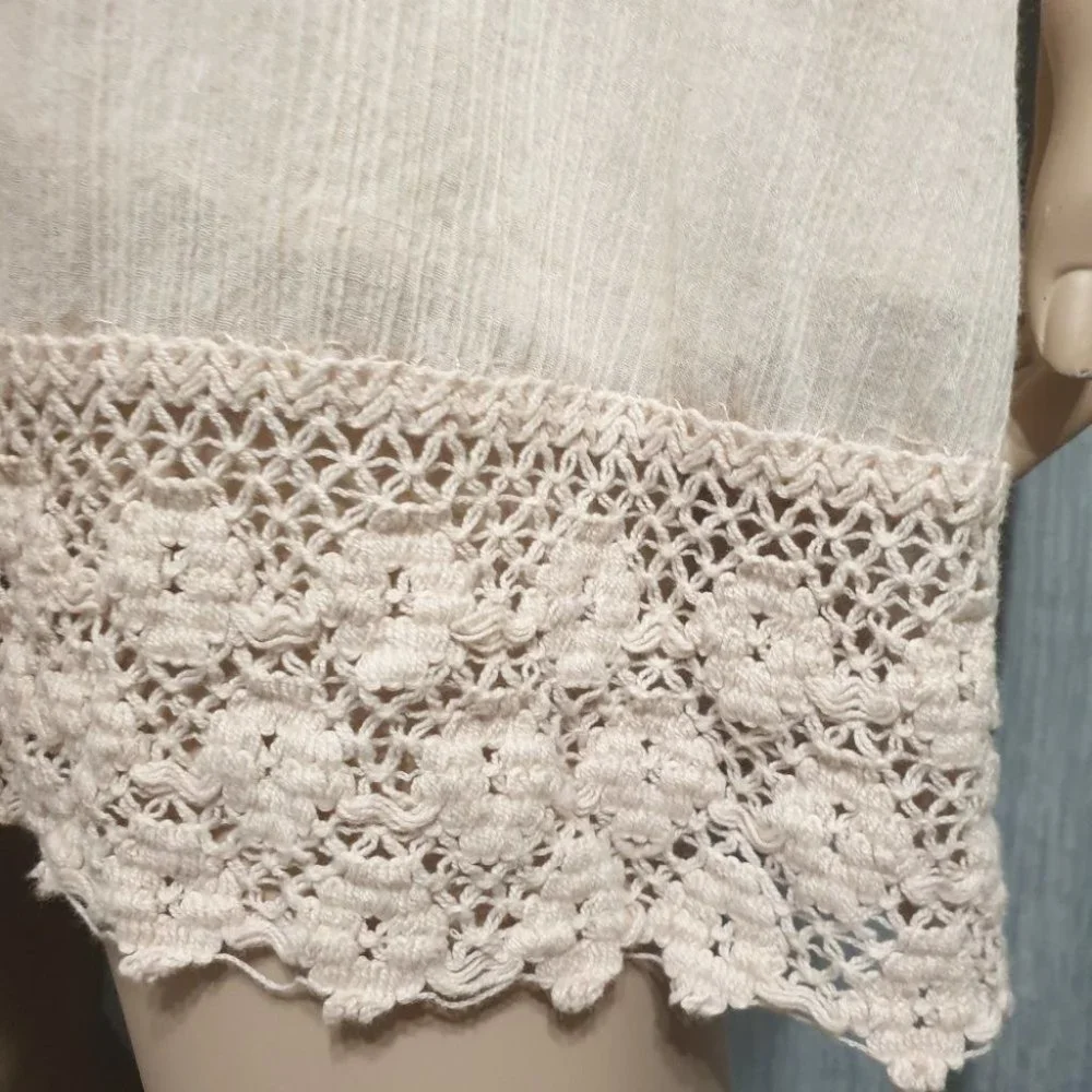 FOREVER NEW AU-8 Light Peach Dress Lined Empire Line Waist w/ Embroidery A-Line - Picture 10 of 14